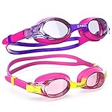 ZABERT Kinder Schwimmbrille, Schwimmbrillen Chlorbrille für Jugendliche Kinder Kind Junior Mädchen 2 3 4 5 6 7 8 9 10 Jahre Lila Rosa