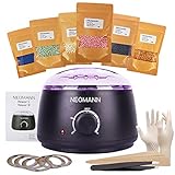 NEOMANN DELUXE KIT appareil Chauffe-cire epilation | machine cire epilation, appareil cire | epilateur cire avec perles de 600 g, 20 gros bâtonnets, pour ton corps