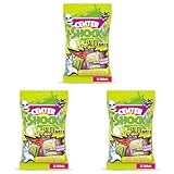 Center Shock Sour Mix, 1 Packung mit 11 extra-sauren Kaugummis, Mit Füllung + ohne Farbstoffe, perfekt für Halloween (Packung mit 3)