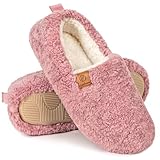 EverFoams Damen Warme Lammfell Memory Foam Voll Hausschuhe, rose, 40/41 EU