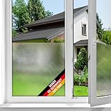 d-c-fix Fensterfolie static Milky UV Sichtschutz beidseitig blickdicht statisch selbsthaftend Folie für Bad-Fenster, Küche, Glastür Milchglasfolie Sichtschutzfolie Glasfolie 67,5 cm x 1,5 m