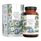 NATURTREU® Magenbalance Betain HCL Komplex vegan - mit Pepsin, Kamille & Chlorid - Unterstützung von Magensäure und Verdauung* - Vollspektrum Enzym Kapseln hochdosiert