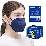 30 FFP2/KN95 Maske Blau CE 2797 Zertifiziert, Medizinische Mask mit 4 Lagige Masken ohne Ventil, Staub- und Partikelschutzmaske mit Hoher PFE-Filtereffizienz≥ 94-30 Stück