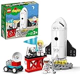 LEGO 10944 DUPLO Spaceshuttle Weltraummission, Spielzeug-Rakete mit Steine für Kleinkinder, Mädchen und Jungen ab 2 Jahre, mit Astronauten-Figuren