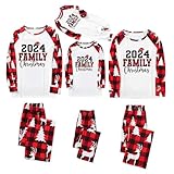 Generisch Weihnachtspyjama Familie Set, Matching Pyjamas Couple Weihnachts Pyjama Set, Family Weihnachts Schlafanzug Kariert Christmas Pyjama SchlafanzüGe FüR Damen Herren Kinder Baby NachtwäSche39