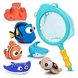 Anzmtosn Schwimmen Babys Badezeit Fisch Spielzeug Glücklich Unterwasser Geschichte Wasser Spritzen Spray Badewanne Baby Spielen Kinder Wasser Spielzeug (5 STÜCKE)