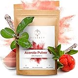 VEGANTY® Premium Acerola Vitamin C Pulver hochdosiert - 10 Monate (300g Beutel) - Acerola Pulver - Vitamin C 1000mg - Vitamin Pulver - vegan - natürliches Vitamin C Pulver