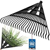 KOTARBAU® Laubrechen Kunststoff 610 mm Schwarz ohne Laubharke Rächen Gartenrechen groß Laub Rechen Fächerbesen Laubbesen Gartenwerkzeug Stiel Laubbesen Kunststoff