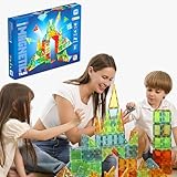 Geomag Magnetic Tiles Gems 100 – Magnetische Konstruktionen 100 Stück 3D-Bretter – Pädagogisch Blöcke Magnete Set Spielzeug für Kinder Kreativität Montessori für 3+ Jahre