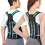 DAILIENFUS Rücken Geradehalter,Haltungskorrektur Rücken Damen Und Herren Verstellbare Haltung Korrektur Gurt Atmungsaktive Back Posture Corrector-Verstellbare Gerade Haltungstrainer Schwarz (M)