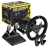 FRTEC - Lenkrad mit Pedalen FR FORCE, Force-Feedback 3,2 Nm, Doppelmotor, abnehmbare Felge, Zahnräder und Achse aus Stahl, Alcantara-Finish für PS4, Xbox Series Xbox One und PC