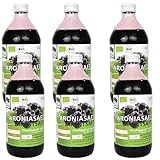 Heide Aronia Bio-Aronia-Muttersaft I 6x 500ml im Glas I ohne Zusatzstoffe & Aromen I Fruchtgehalt von 100% I Aronia Direktsaft I Aroniabeeren aus deutscher Ernte