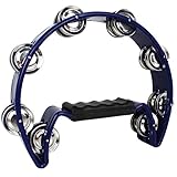 A-Star Half Moon Tambourine - Blue