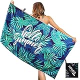 AOOGD Strandtuch Mikrofaser Saunatuch Handtuch Groß 160x80cm,Badetuch Strandhandtuch Schnell Trocknendes Fitnesshandtuch,Leichtes und Dünnes Tragbares Saunatuch Badehandtuch