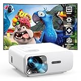 Beamer【AI Auto Fokus/Trapezkorrektur】 Full HD 1080P Beamer Unterstützt 4K, 25000L WiFi6 Bluetooth Jimveo Video Beamer,4P/4D Auto Trapezkorrektur LED Handy Projector 50% Zoom 300 '' Beamer 4k Heimkino