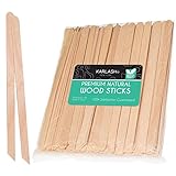 100 Stück kleine Wachsstäbchen Holzspatel Applikator Bastelstäbe für Körperhaar, Augenbrauen, Lippen, Nasenentfernung, schräg / rund (100 Stück)