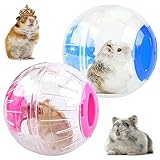 Cisolen 2 Stück Hamster Run Ball Hamster Gymnastikball Laufball Hamsterball Hamsterkugel Transparent Hamster Übung Ball Laufkugel Spielzeug Hamsterrad Laufkugel