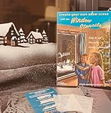 SNOW WINDOWS - Weihnachts-Fensterschablonen, 4 Stück. Erstellen Sie erstaunliche festliche Szenen in Ihrem Zuhause.