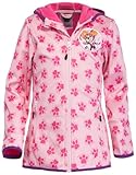 Brandsseller Mädchen Softshelljacke Outdoor Kinderjacke Regenjacke Winddicht mit Motiven im Stil von Paw Patrol 122/128 Blau