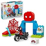 LEGO DUPLO 10424 Marvel Spin's Motorrad Abenteuer Fantasy Spielset, basierend auf Spidey und seinen erstaunlichen Freunden, Bauen und Umbauen, Kleinkindspielzeug, Vorschulmotorradspielzeug für Kinder