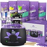 Waxing Set Wachswärmer set - Warm Wax Set wachsmaschine enthaarung set - Waxing Maschine für Wachs Haarentfernung Perlen - Wax Maschine Set - Wax Warmer Kit- Wachs Maschine Set - Heißwachsgerät