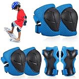 Hejo Kinder Inliner Schoner Set, 6 in 1 Inliner Schützer Kinder Knieschützer Protektoren Inliner Schutzausrüstung, Knie und Ellenbogenschützer, Rollschuhe Schützer für Skateboard, Roller, Skaten