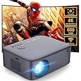 [Elektrischer Fokus/Trapezkorrektur/Zoom] Beamer, Beamer 4K Unterstützt 26000L WiFi6 Zwei-Wege Bluetooth, Native 1080P Heimkino Videoprojektor, Kompatibel mit Smartphone/TV-Stick/Laptop/Konsole