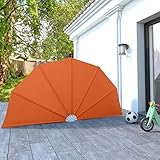 Tidyard Klappbar Balkonf?Cher Seitenmarkise Sonnenschutz Windschutz Balkonsichtschutz | UV-Schutz Stoff + Stahl Zusammenklappbar | Verschiedene Gr??en und Farben