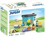 PLAYMOBIL JUNIOR 71690 Tierpension mit Futterspender, inklusive Vier Haustieren und drehbarer Sortierplatte, nachhaltiges Spielzeug aus pflanzenbasierten Kunststoffen, für Kinder ab 1 Jahr