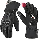 KEMIMOTO Winter Motorradhandschuhe, Motorrad Handschuhe Winter, Wasserdicht, für Motorradfahren, Skifahren, Roller