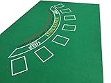 Grüne Blackjack-Tischauflage Casino, Filz-Layout + Spielkarten