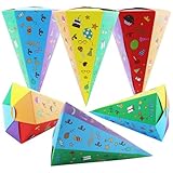 6stk Geschwisterschultüte 33cm, Faltbare Zuckertüte für die Einschulung zum Schulanfang, Schultüte zur Einschulung, Geschenkverpackung Schultüte Mädchen Zuckertüte klein für Kinder Mädchen Party