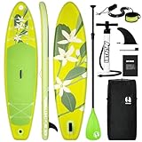 SUP Board Set Aufblasbares Stand Up Paddling Board mit Komplettes Zubehör und Kamerahalterung，320x81x15cm 10'6' SUP Board 150kg, Erwachsene Paddle Board