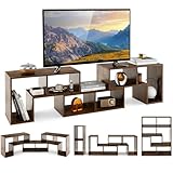 GIANTEX Fernsehschrank TV-Schrank frei kombinierbar, TV-Board Sideboard Lowboard Holz 3-teilig, Fernsehtisch für TVs bis zu 65 Zoll, Bücherregal Eckregal Aufbewahrungsregal multifunktional