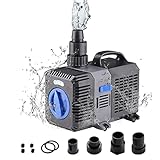 EXLECO Super Eco Teichpumpe Filterpumpe 7000L/H 50Watt Energiespar Wasserpumpe Koiteich Bachlaufpumpe CTP-7000