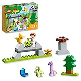 LEGO 10938 DUPLO Jurassic World Dinosaurier Kindergarten mit Baby Dino Figuren und Triceratops, Spielzeug und Steine für Kleinkinder, Mädchen und Jungen ab 2 Jahre