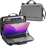 tomtoc Hardcase Laptoptasche für 13 Zoll Neu MacBook Air 2024-2018 M3/A3113 M2/A2681 M1/A2337, 13' MacBook Pro M2/M1 2022-2016, Laptop Hülle Schultertasche Passt 2024 13' iPad Pro M4, 13' iPad Air M2