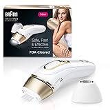 Braun IPL Silk Expert Pro 5 Haarentfernungsgerät, für dauerhaft sichtbare Haarentfernung, Venus Rasierer & Tasche, Alternative zur Laser Haarentfernung, Geschenk für Frauen, PL5137, weiß/gold