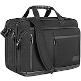 VANKEAN Laptoptasche Damen Herren Business Aktentasche 17.3 Zoll, Passend für bis zu Laptops, Wasserdichte Laptop Tasche Computertasche für Reisen/Business/Schule, Schwarz