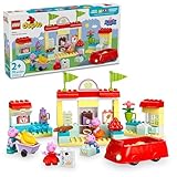 LEGO DUPLO Peppa Pig Supermarktspielzeug für Kleinkinder mit 4 Figuren enthalten, kreatives Bauset für Vorschüler, Lernspielzeug, das hilft, Feinmotorik zu entwickeln, Geschenk für Kinder ab 2 Jahren,