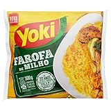 Yoki Farofa de Milho Getreidemehl 500g – Traditionelles Maismehl mit Speck, Knoblauch, Schnittlauch, Gewürzmischung, raffiniertem Salz & Zwiebeln mit Kajal Sticker