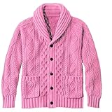 WAOYANM Herren Cardigan Zopfmuster Strickkräfte Jacken Winter Langarm Pullovers V Ausschnitt Grobstrick Strickjacke Tops Lässig Warme Oberbekleidung Für Männer Geschenk pink-L