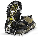 Unigear Steigeisen für Bergschuhe, Schuhkrallen, Eisspikes, Schneekette, Grödel und Spikes für Klettern Bergsteigen Trekking High Altitude Winter Outdoor