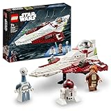 LEGO Star Wars Obi-Wan Kenobis Jedi Starfighter, Spielzeug zum Bauen mit Taun We, Droidenfigur und Lichtschwert, Angriff der Klonkrieger Set 75333