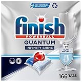 Finish Quantum Infinity Shine Spülmaschinentabs – Geschirrspültabs für Tiefenreinigung, Fettlösekraft und Glanz – Gigapack mit 2x83 Tabs