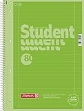 Brunnen 1067927152 Notizblock / Collegeblock Student Colour Code (A4 liniert, Lineatur 27, 90 g/m², 80 Blatt) grün