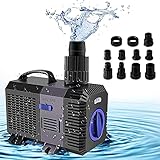 YAOBLUESEA Eco Teichpumpe Filterpumpe Bachlaufpumpe Filterpumpe 4500L/H 30W Energiespar Wasserpumpe Koiteich Bachlaufpumpe SunSun CTP-4800