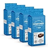 by Amazon Entkoffeinierter gemahlener Kaffee Pulver, Lichte Röstung, 1 kg (4 Packungen mit 250g) – Rainforest Alliance-Zertifizierung (Früher Marke Happy Belly)