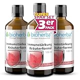 BIOHERBA - 3 Immunstärkung Propolis Tinktur, Kräuterformel Tropfen, Extrakt 100 ml –, Eisen & Kräuterextrakten, Unterstützt das Immunsystem, ohne Alkohol, PZN: 18215646