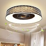 Depuley Deckenventilator mit Beleuchtung & Fernbedienung, Fan Dimmbar mit Timer, Einstellbare Windgeschwindigkeit, 30W Deckenventilator LED Modern, Farbwechsel 3000K~6500K für Schlafzimmer